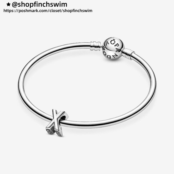 Pandora Letter X Alphabet Charm - Picture 4 of 6